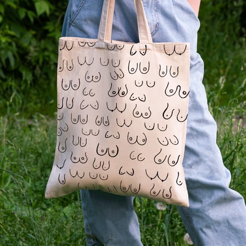 Handbemalte boobie bag - handbemalte, "boobie