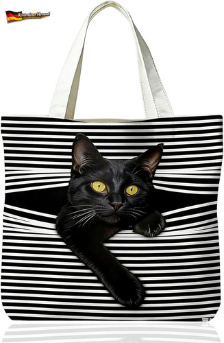 Stofftasche damen katzenmotiv - stofftasche,