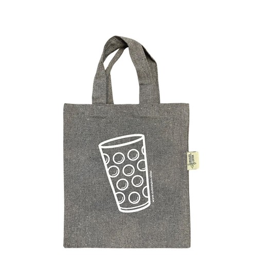 Mini dubbeglas baumwolltasche - mini,