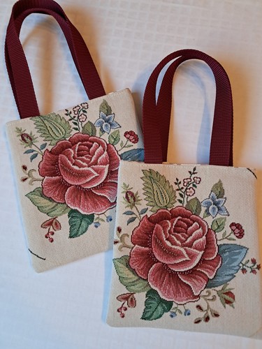 Geschenktasche gobelin rose - geschenktasche,,