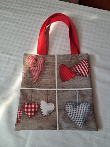 Geschenktasche stoff herzen - geschenktasche, stoff,
