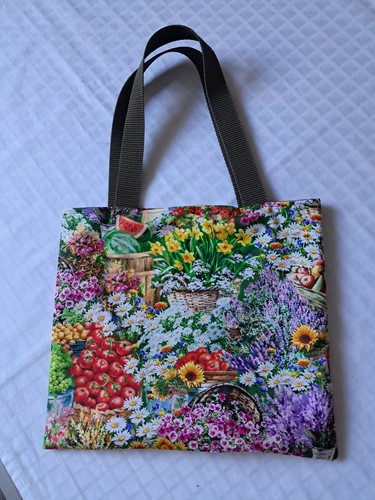 Geschenktasche stoff blumen - stoff,,